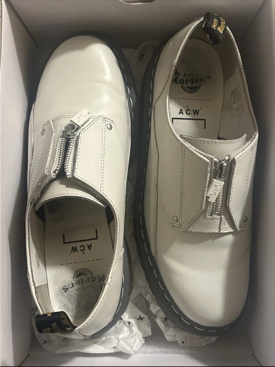 Dr. Martens Other - Dr. Martens White Leather Zip Slip-Ons